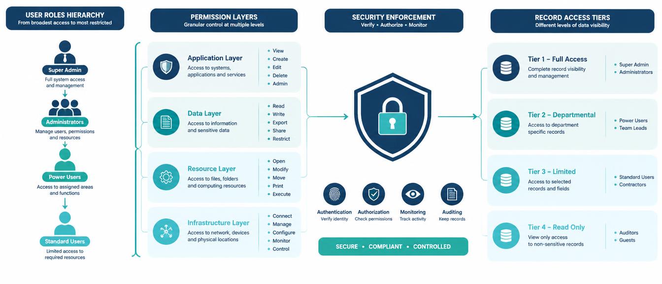 Access control and security architecture diagram